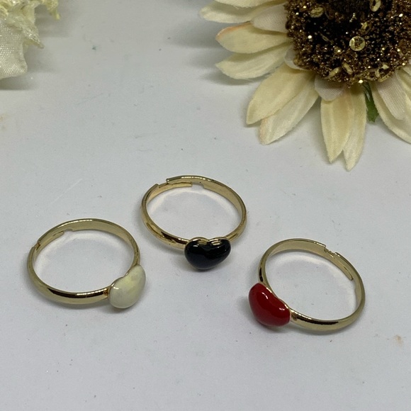 Stackable Ceramic Heart Rings - [JW-114] - Picture 4 of 8